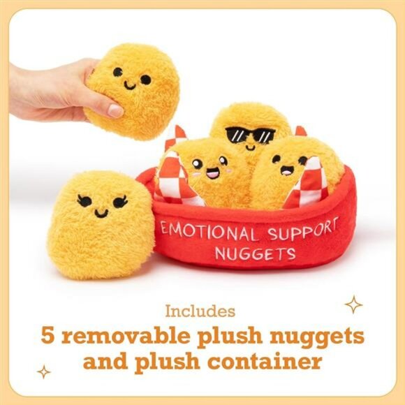 Emotional Support Chicken Nugget Plush Toys Set Cute Gift Basket Stuffed Animal - Picture 3 of 7